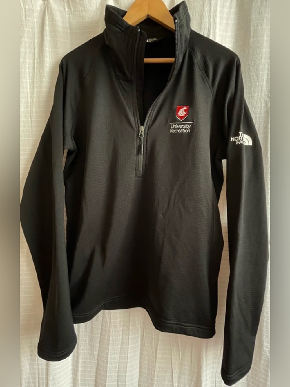 The North Face Men's Black Half-Zip Pullover with University Recreation Patch